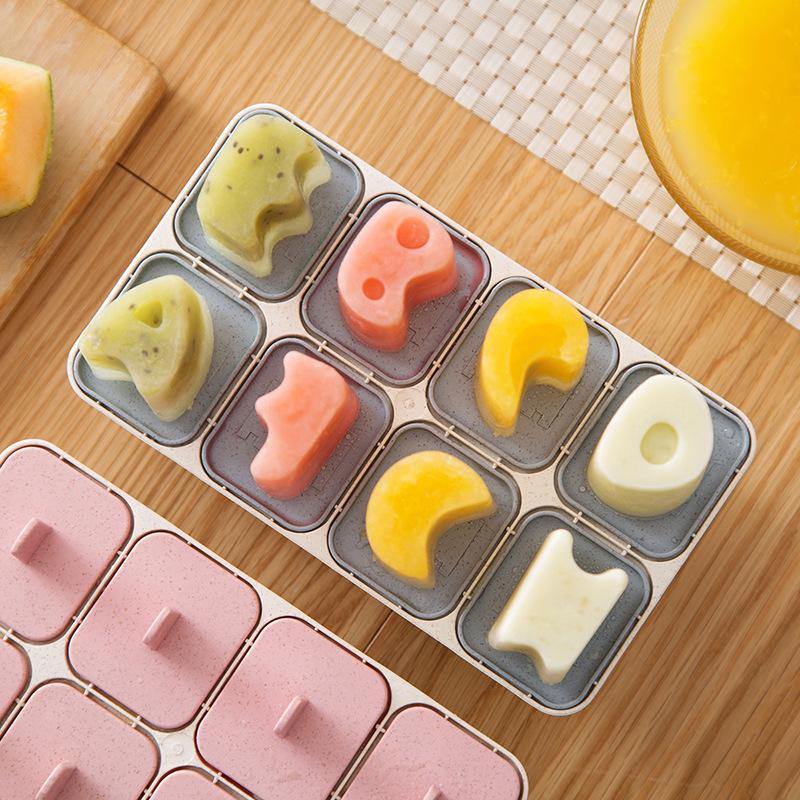 1 Set of 8 Creative Letter Mold Reusable Popsicle Mold Ice Cream Household Popsicle Ice Mold