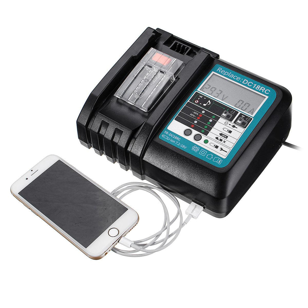 DC18RC Fast Lithium-Ion USB Battery Charger LED Display BL1830 BL1840 BL1850 For 14.4V 18V Makita Battery