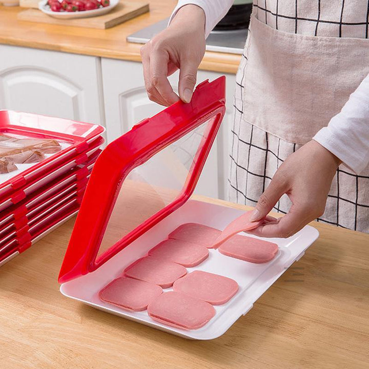 Kitchen Vacuum Plastic Wrap Fresh-keeping Tray Meat Fruit Vegetable Seal Storage Cling Film Trays Crisper Home Kitchen Supplies