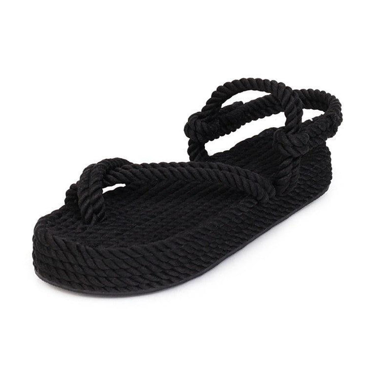 Flat Bottom Fisherman Straw Braided Toe Women's Shoes: Comfort and Style Combined