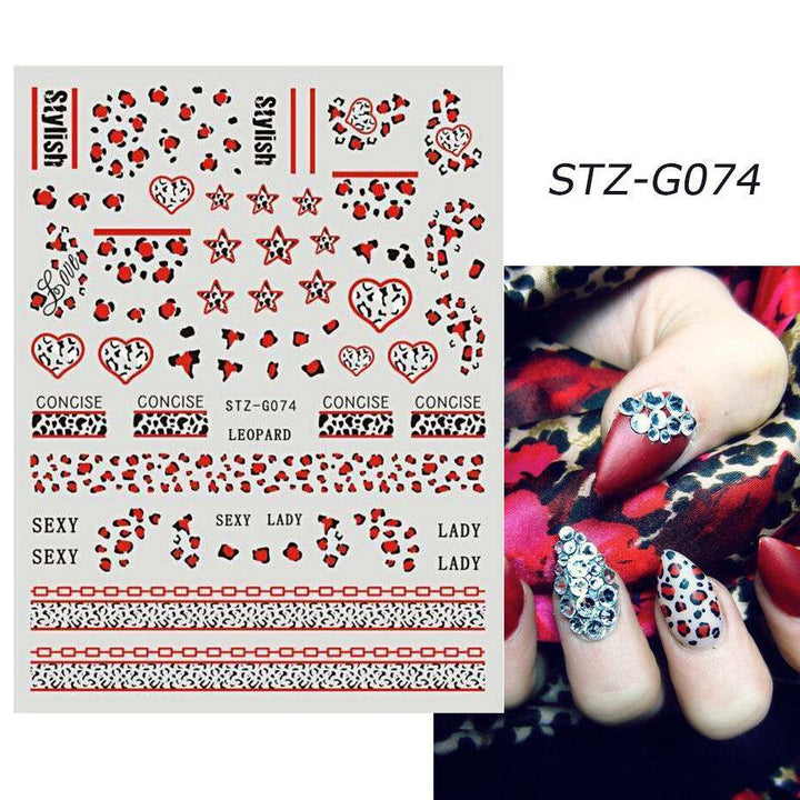 3D Nail Art Stickers Rose Cupid Eros Love Lip Adhesive Valentine's Day Stickers