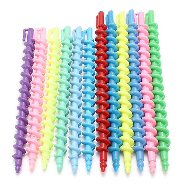 25Pcs Styling Plastic Hairdressing Spiral Hair Perm Rod