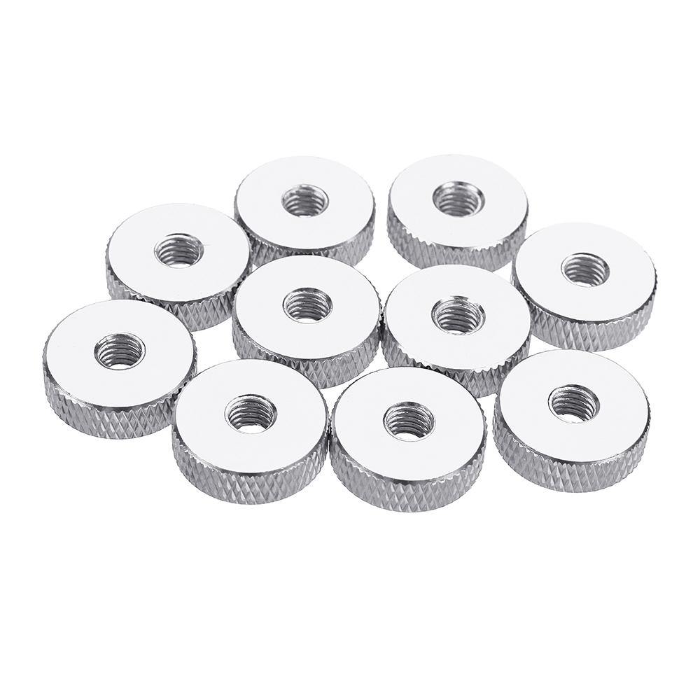 Suleve M5AN1 10Pcs M5 Manual Knurled Thumb Screw Nut Spacer Flat Washer Aluminum Alloy Multicolor - MRSLM