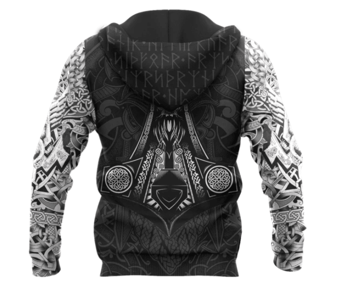 Viking Odin Best Viking Tattoo 3D Hoodies Men/women Hipster Streetwear Outfit