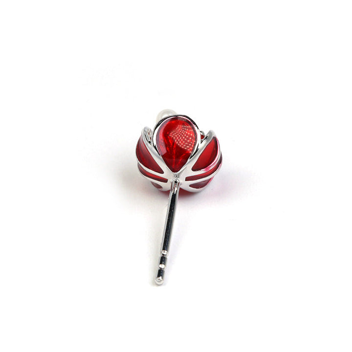 New Year Red Flower Earrings