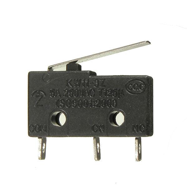 10pcs 5A 250V 3 Pin Tact Micro Switch Sensitive Microswitch Micro Switches Handle KW11-3Z Limit Switch