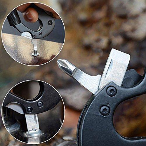 5-in-1 Multifunctional Camping Cutter Hanging Buckle - Quick Release Folding Cutter Tool