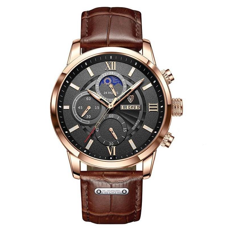 Luxury Casual Leather Quartz Men's Watch