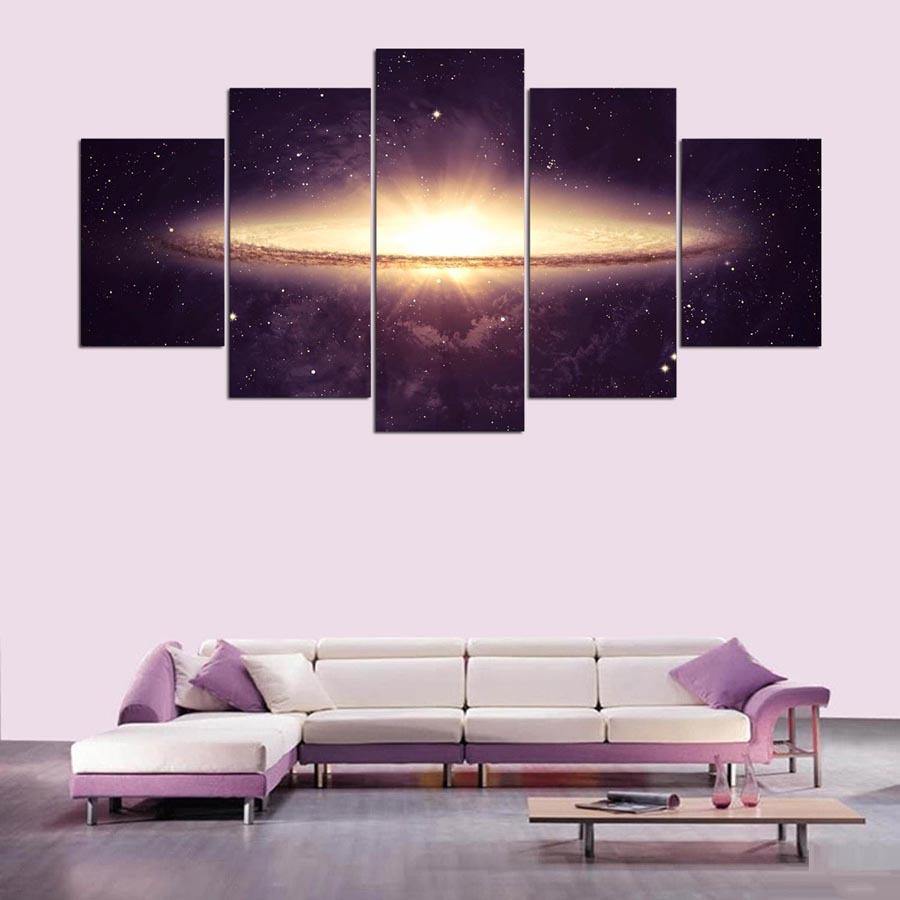 5  Cascade Vast Universe Canvas Wall Painting Picture Home Decoration Without Frame Including Instal