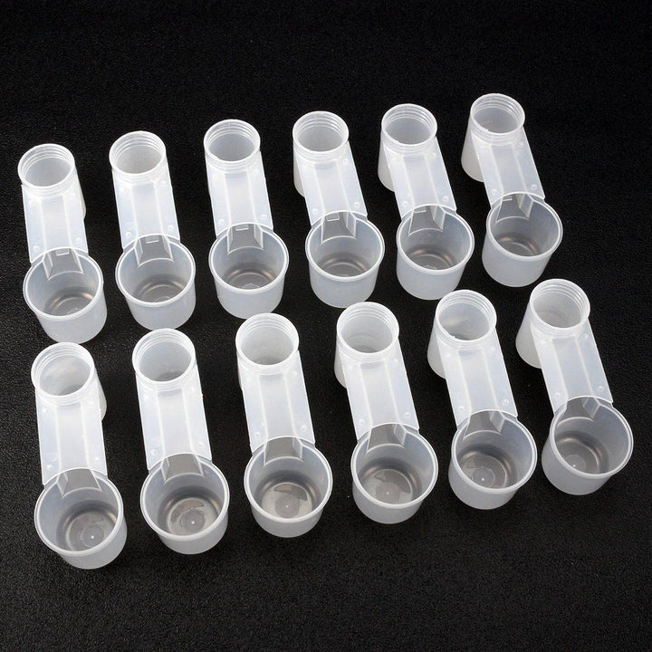 12Pcs Soda Pop Water Bottle Bird Drinker Cup for Spring Quail Dove Chicken Pigeon