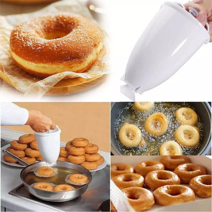 Baking Tools Plastic Baking mold Donut Making Tool Diy Donut Making Artifact Creative Kitchen Dessert Gadget (Bronze)