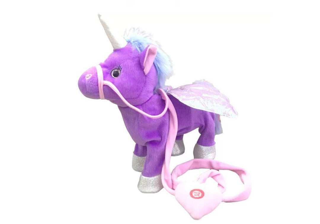 1pc Electric Walking Unicorn Plush Toy soft horse Stuffed Animal Toy Electronic sing Music Unicornio Toy Children Christmas Gift - MRSLM