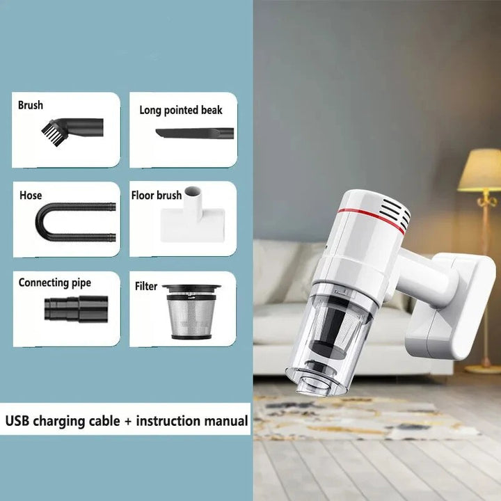 Portable Handheld Wireless Vacuum Cleaner with Strong Suction for Home and Car