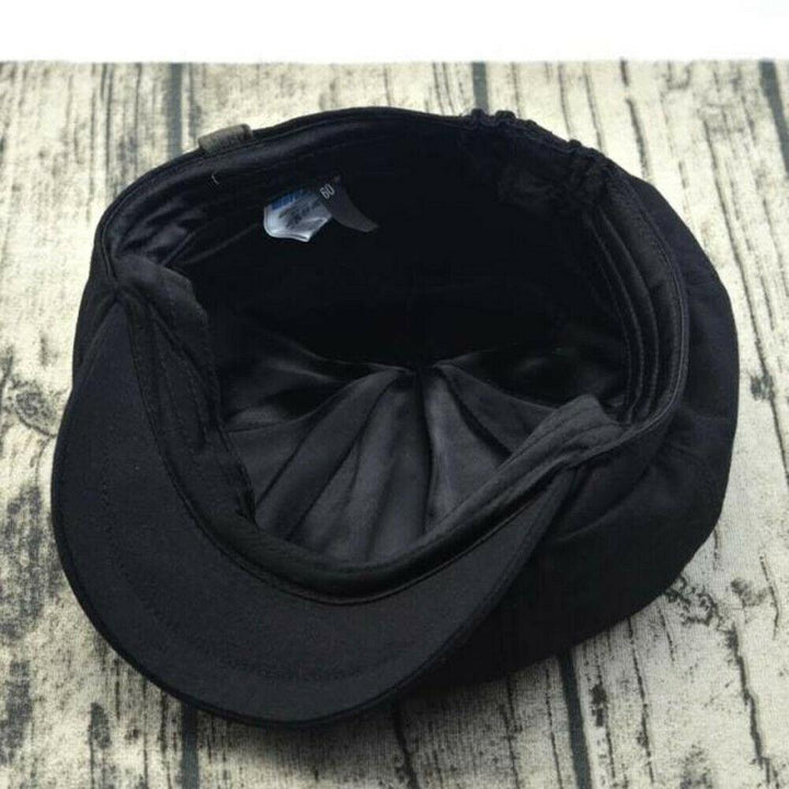 Collrown Men's Vintage Painter Beret Cap - Octagonal Newsboy Style, Cabbie Ivy Flat Hat