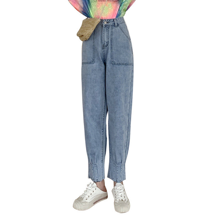 Little Nine-point Baggy High-waisted Radish Daddy Pants