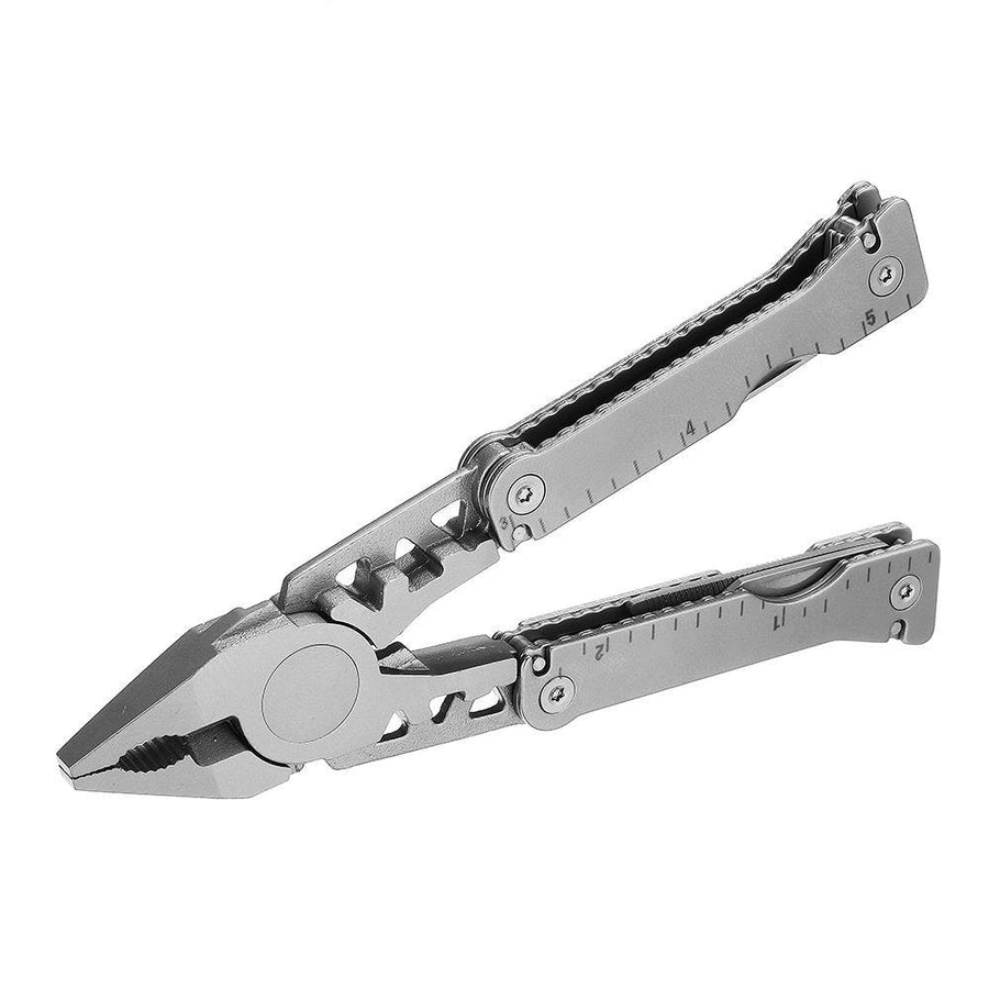 11 in 1 Pocket Multifunctional Tools Plier Wire Cutter Bottle Opener Outdoor Survival Hiking Camping Tool Stainless Steel - MRSLM