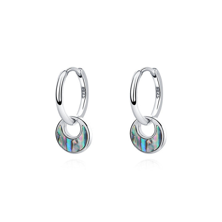 925 Sterling Silver Vintage Abalone Shell Earring