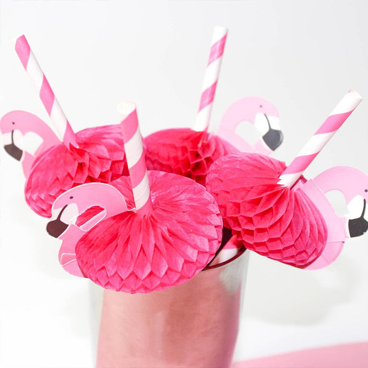 3D Flamingo Drinking Straws 10/20 Pcs Set