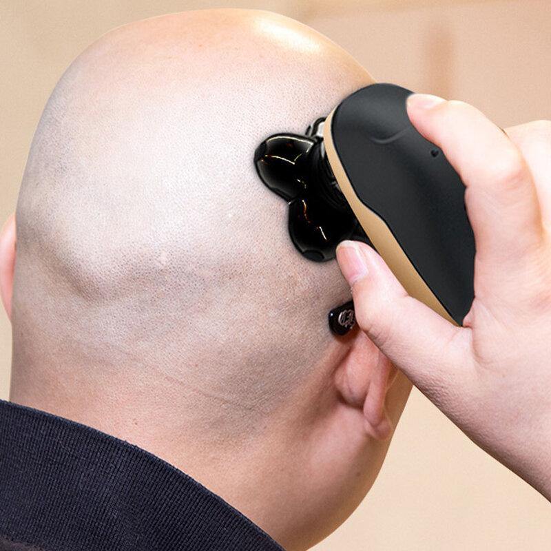 5 IN 1 Rotary Electric Shaver Rechargeable Waterproof Bald Head Shaver Clipper Haircut Machine