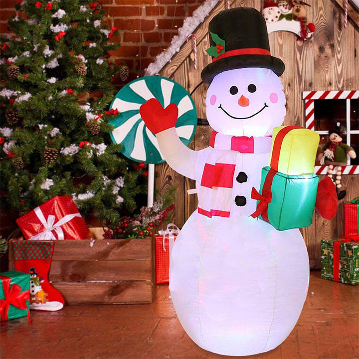 Christmas LED Lights Glowing Santa Tree Snowman Inflatable Doll Outdoor Yard Garden Decor