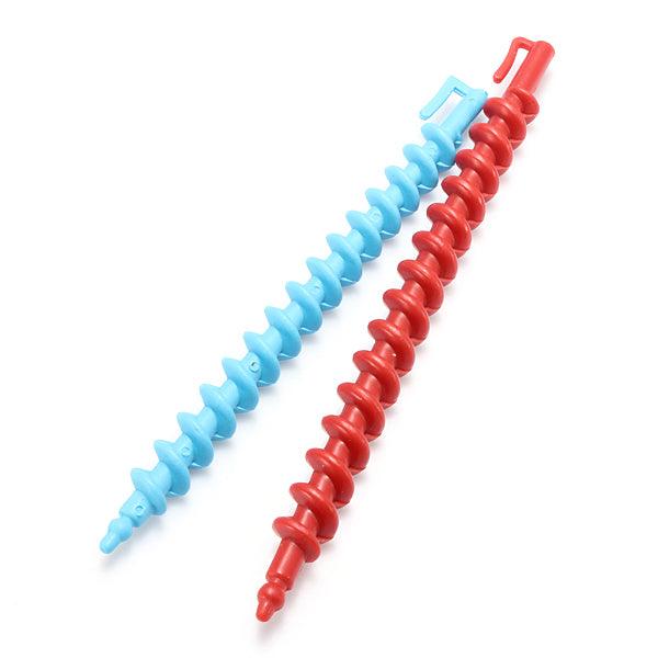 25Pcs Styling Plastic Hairdressing Spiral Hair Perm Rod