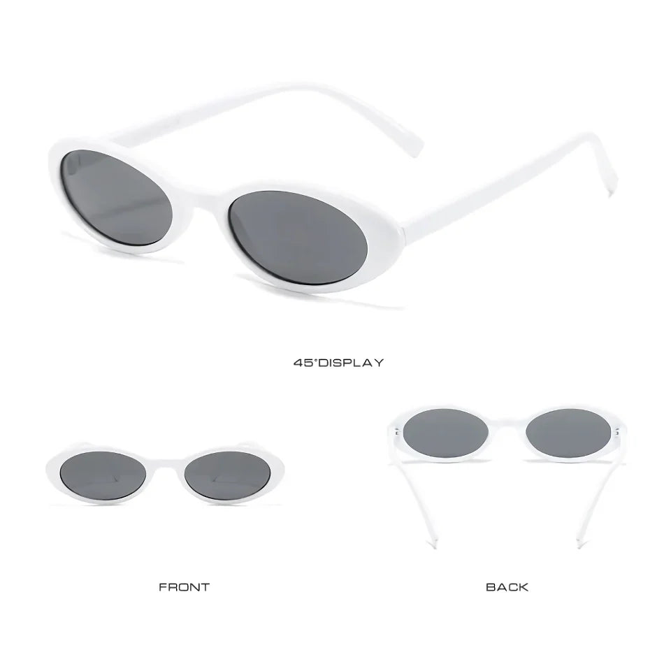 Vintage Oval Sunglasses UV400 Polycarbonate Lenses