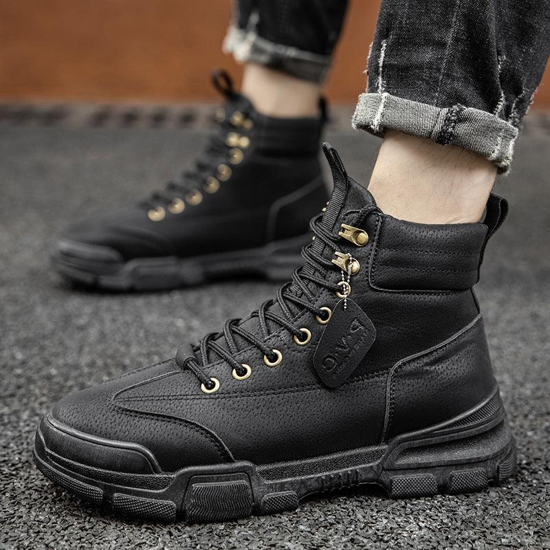 Men's high-top retro desert tooling boots