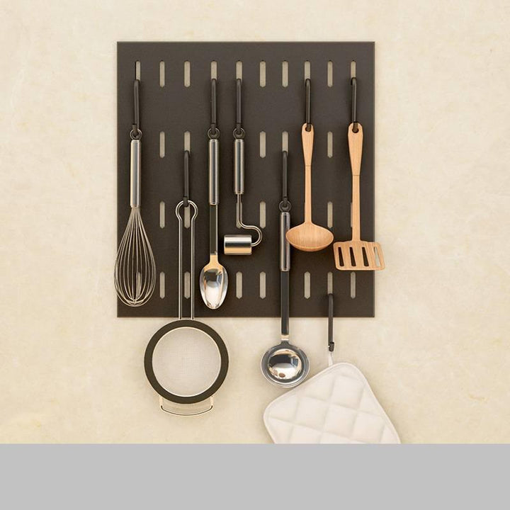 Stainless Steel Kitchen Wall Mounted Kitchen Storage Rack Hole Plate - MRSLM