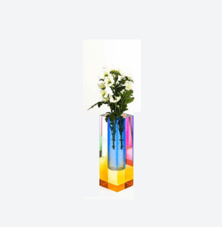 Creative Simple Acrylic Vase Square Column Glass Bubble