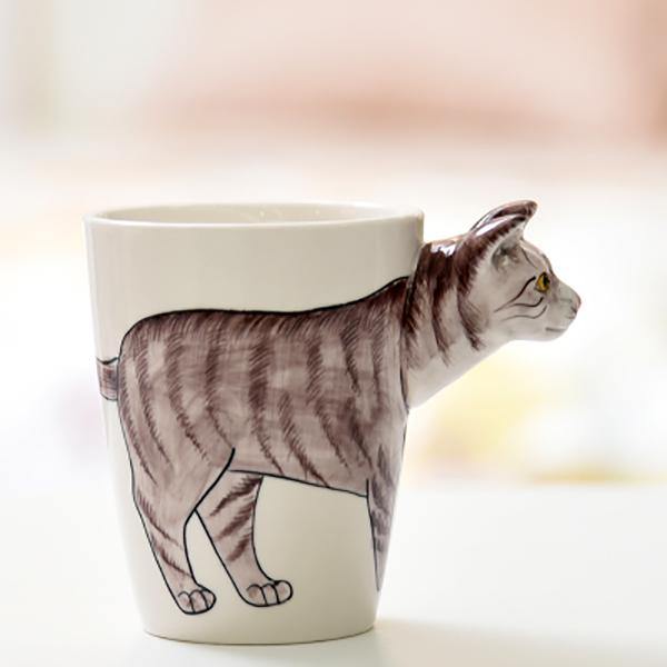 3D Ceramic Mug Pure Hand-painted Animal Cup Cartoon Cup Painted Coffee Mug - MRSLM