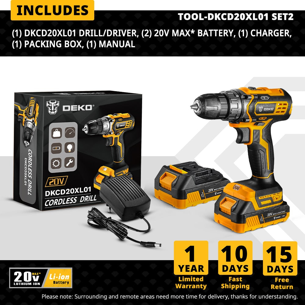 Rechargeable 20 V Electric Drill