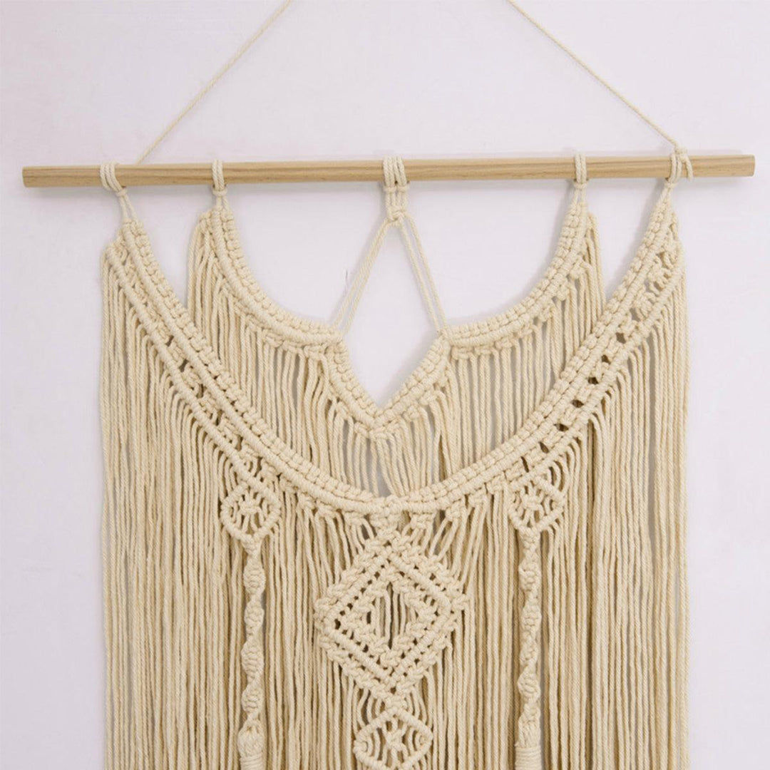 1Pcs Canvas Tapestry Macrame Handmade Woven Wall Art Cotton Bohemian Hanging Tapestry For Room Decor