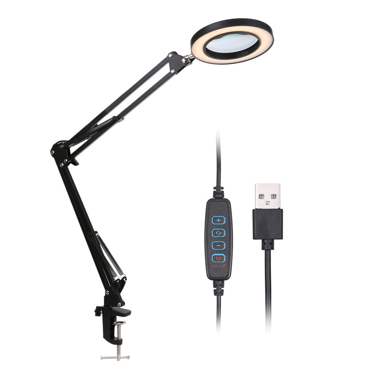 Dimmable Magnifier Lamp with Bracket