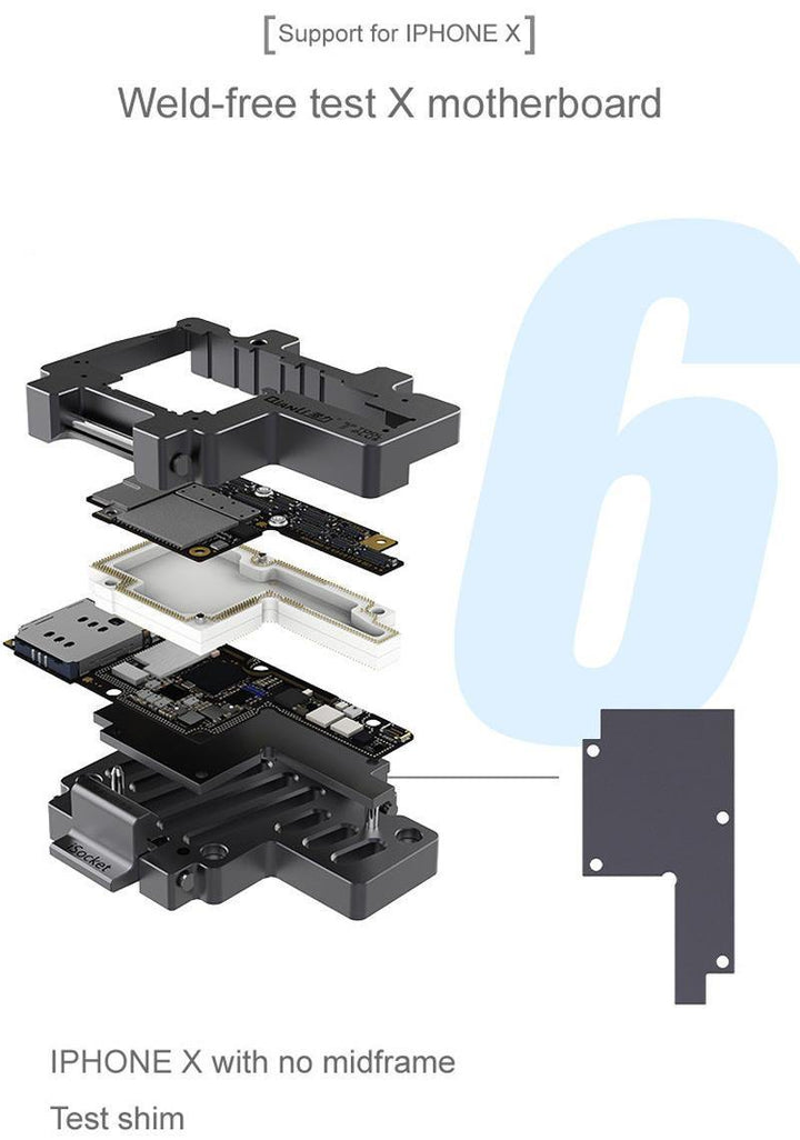 QIANLI iSocket Motherboard Test Fixture IPHONEX Double-deck Motherboard Function Tester Repair Tool for iPhone x xs xs max