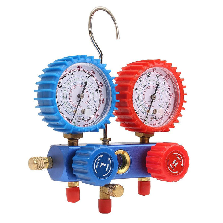 AC Refrigerant Manifold Gauge Set Air Conditioning Tools with Hose and Hook for Air Condition