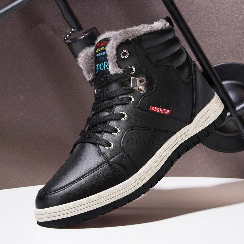 Men's high top cotton shoes