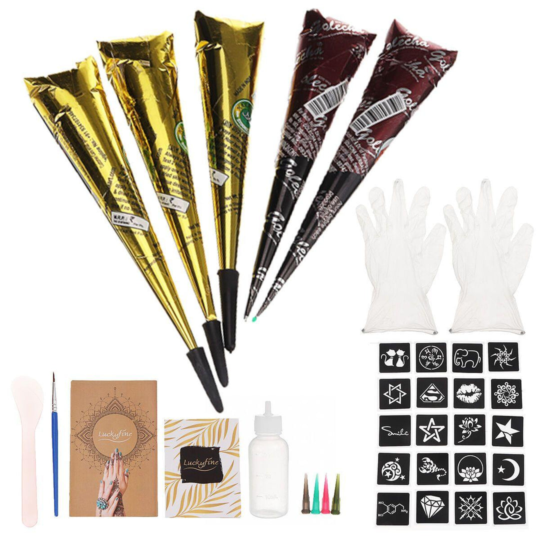 Disposable Tattoo Cream Mild No Stimulation Temporary Tattoo Paint Cream Long-Lasting Hand-Painted Face Body Art Paint Kit - MRSLM