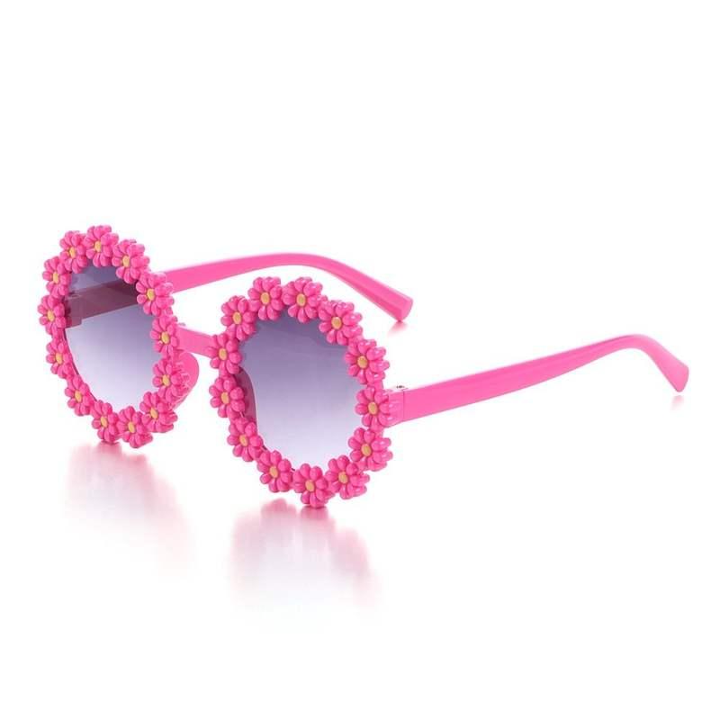 Kids Round Daisy Flower Sunglasses