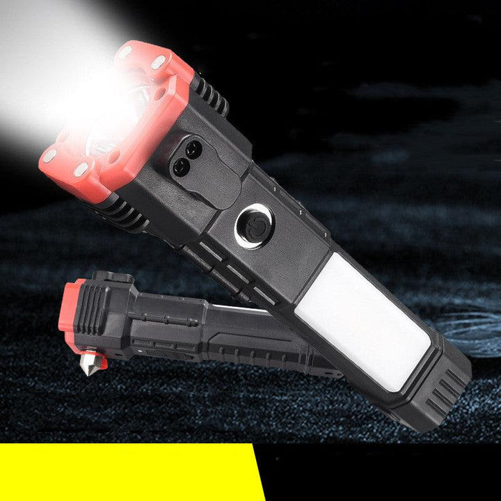 Multifunctional Lighted Flashlight With Safety Hammer