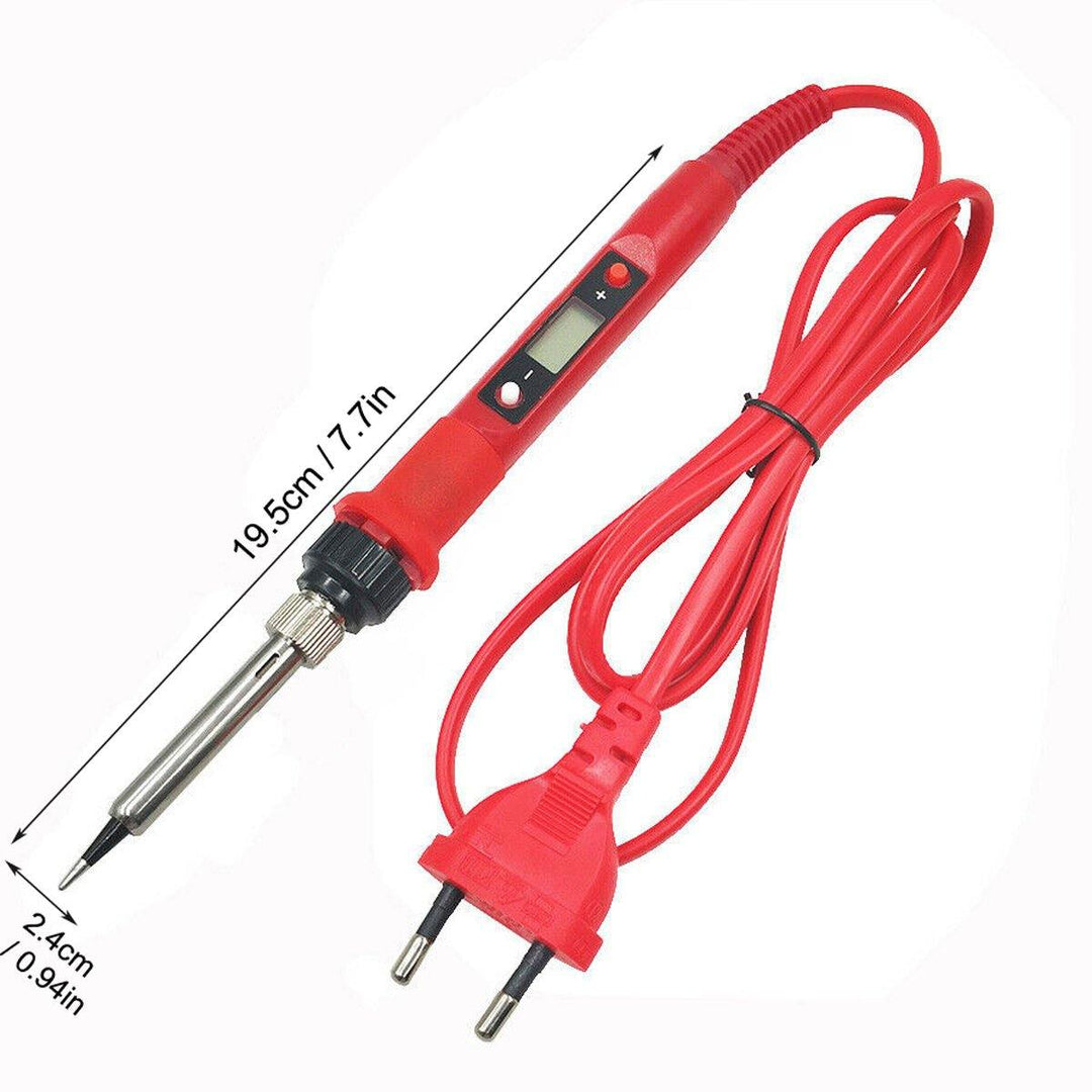 80W Soldering Iron LCD Digital Electric Welding Tools Solder Wire Tweezers Hand