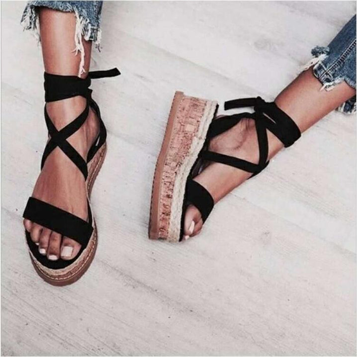 Women's strappy platform sandals