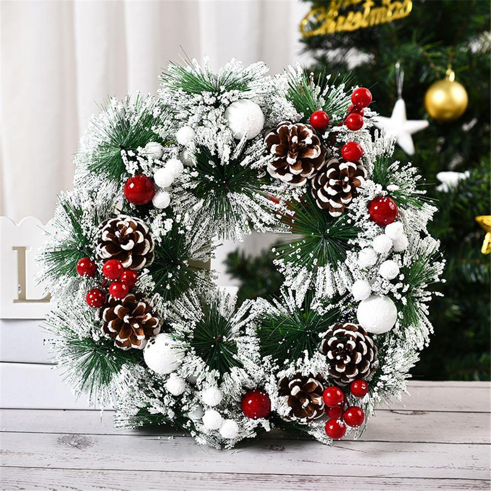 Gangzhilian Christmas Wreath Chirstmas Home Decoration Wreath Creative Mutiple Styles Decor For Home Office - MRSLM