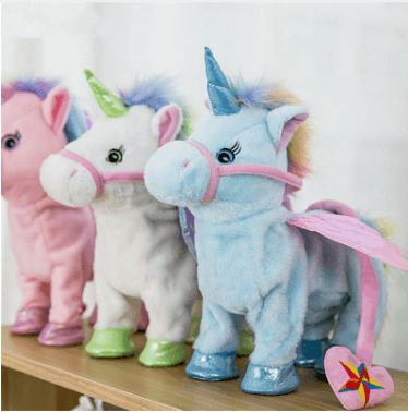 1pc Electric Walking Unicorn Plush Toy soft horse Stuffed Animal Toy Electronic sing Music Unicornio Toy Children Christmas Gift