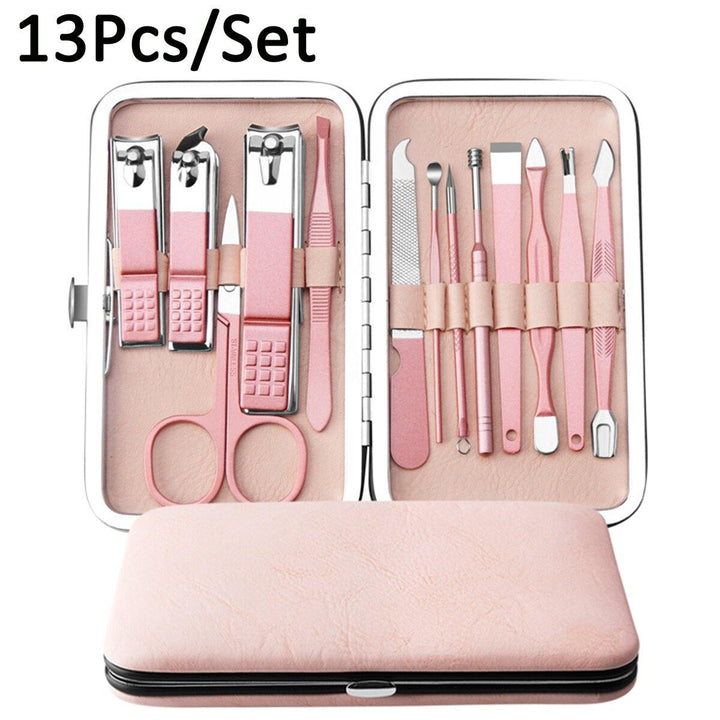 10/13/15/18Pcs Stainless Steel Nail Clipper Set Manicure Set Nail Tool - MRSLM