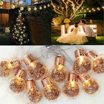 10 LED Bulbs String Lights Fairy Lamp Patio Party Yard Garden Wedding Home Decorative Night Light