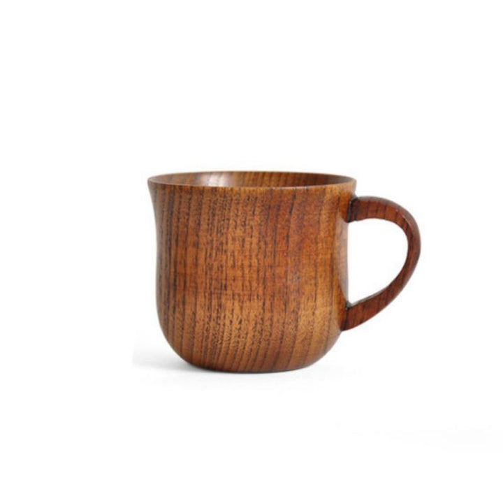 Natural Wood Cup Primitive Handmade Spruce Wooden Cup Breakfast Beer Milk Drinkware - MRSLM