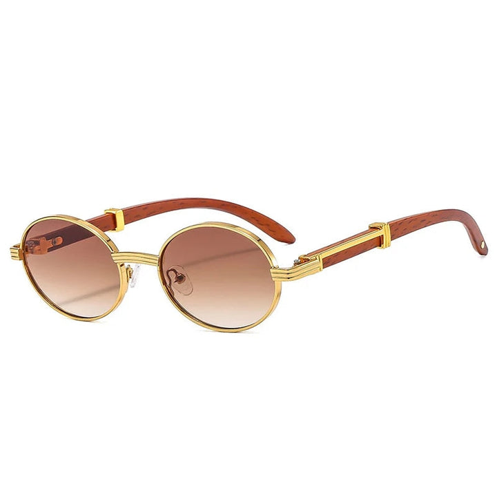 Retro Oval Gradient Lens Sunglasses - Stylish Eyewear for Fashion Enthusiasts