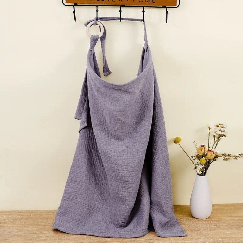 Breathable Muslin Cotton Nursing Cover for Privacy & Comfort