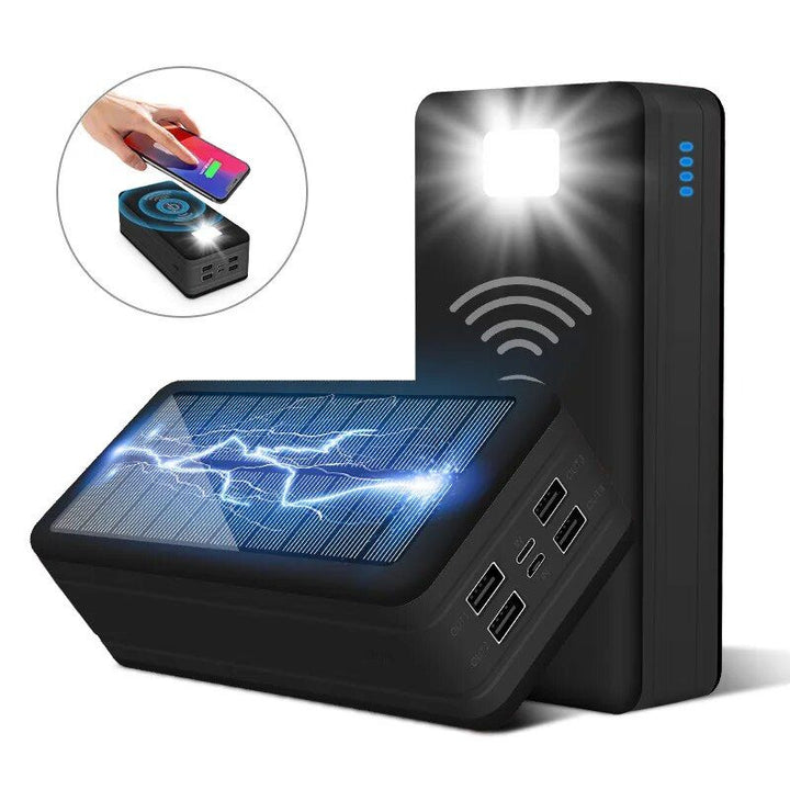 100000mAh Magnetic Wireless Solar Power Bank with Super Fast Charging & 4 USB Ports