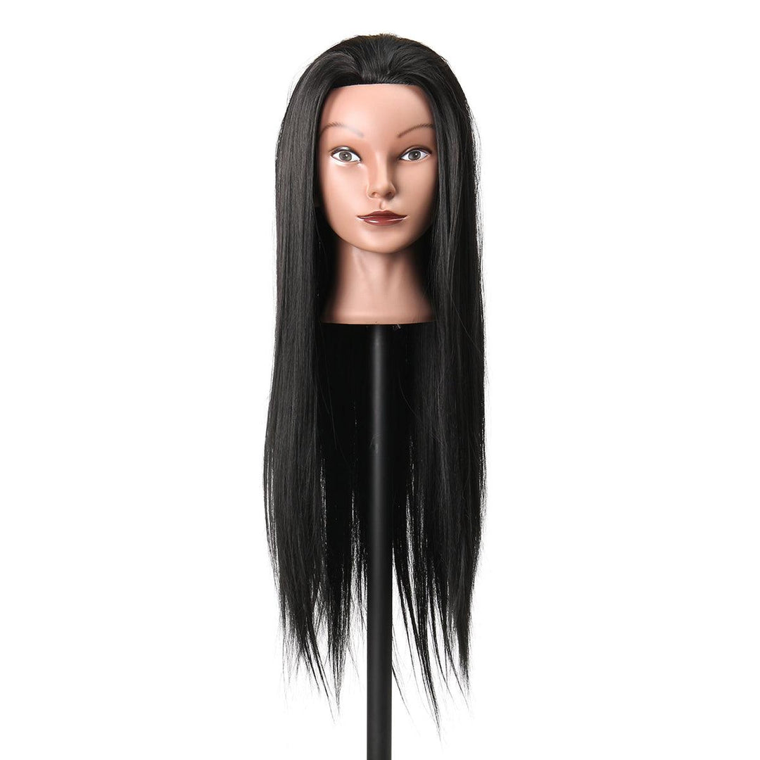 27Inch Black 30% Human Hair Hairdressing Training Head